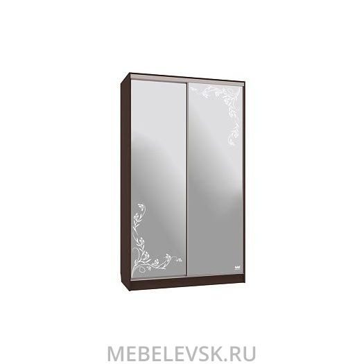 Шкаф-купе Рио 4-600 цветы 2, (1200х600х2310)