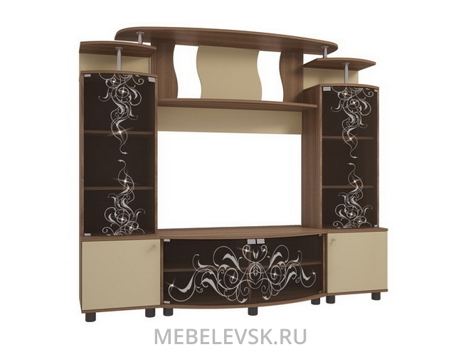 Мини-стенка "Зефир люкс" ясень шимо т./крем