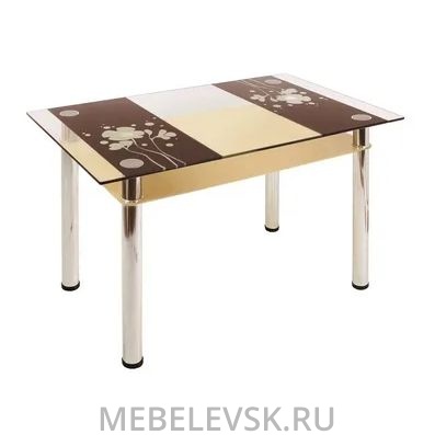 Стол обеденный с полкой (3.7 венге/ваниль)