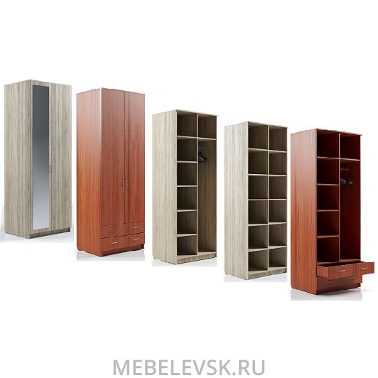 Шкаф распашной 2 двери (5 полок) ЛДСП