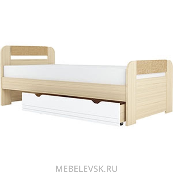"СТИЛЬ 1200.3" КРОВАТЬ С ОСНОВАНИЕМ ЛДСП КОФЕ С МОЛОКОМ