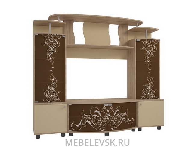 Мини-стенка "Зефир люкс" дуб сонома/крем