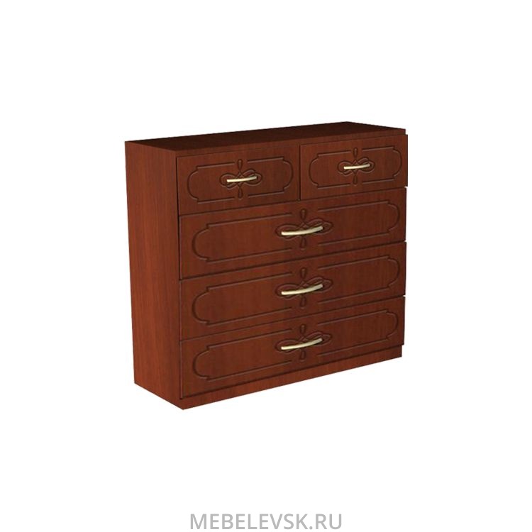 Комод 5 ящиков (2 маленьких + 3 больших) МДФ