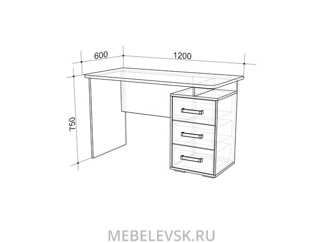 Стол компьютерный 1200 "Лайт-2". Изображение 1