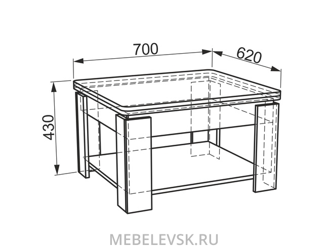 Стол журнальный "Адам 1". Изображение 1