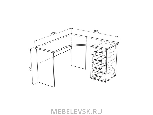Стол компьютерный 1200 угловой "Манхэттен". Изображение 1