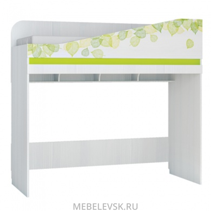 Эко №900.6 (Кровать-чердак Правый 2000*800,ФУР.) (рамух белый/ лайм). Изображение 1