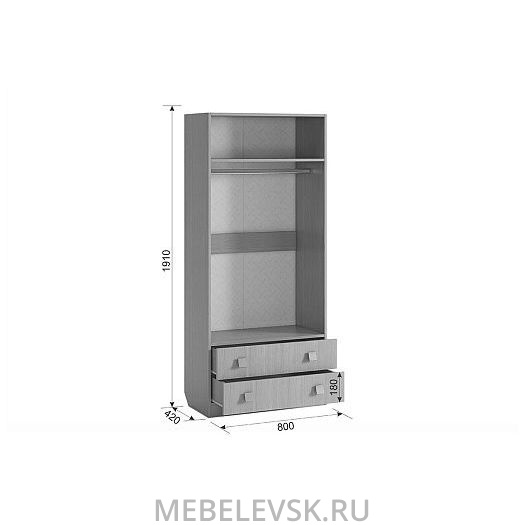Шкаф комбинированный "Амели" (с ящ. 2-створчатый). Изображение 1