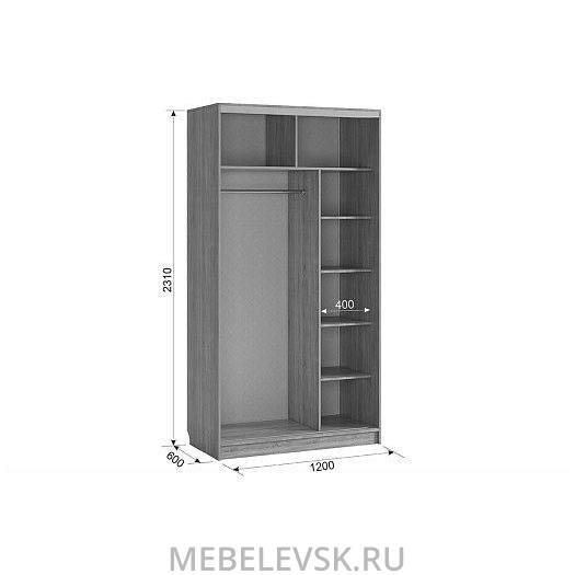 Шкаф-купе Рио 4-600 токио, (1200х600х2310). Изображение 1