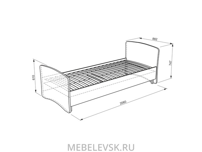 Кровать 0.8 "Манхэттен". Изображение 1