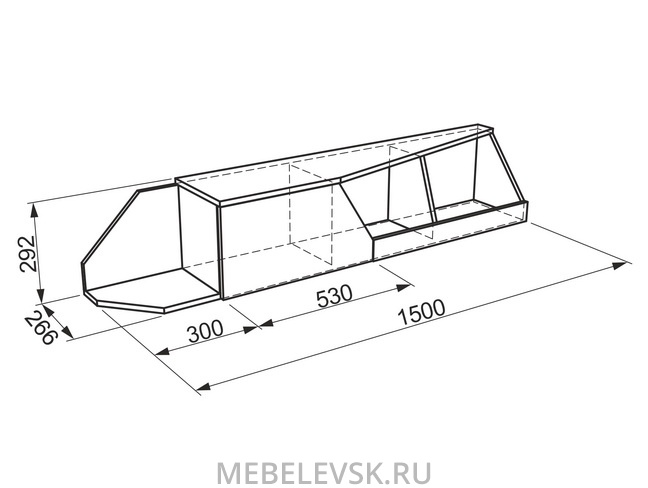 Полка-1 "Колледж" (Навесная). Изображение 1