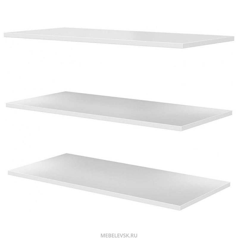 Комплект полок ЛДСП на шкаф с витриной 1дв.420мм.Белый