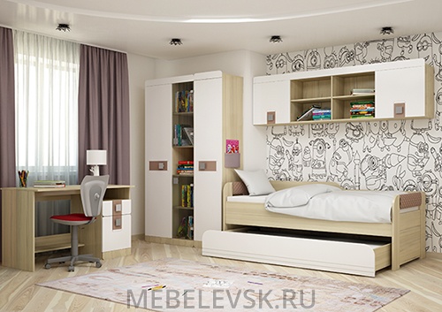"Стиль 900.5" Кровать-тахта кофе с молоком. Изображение 1